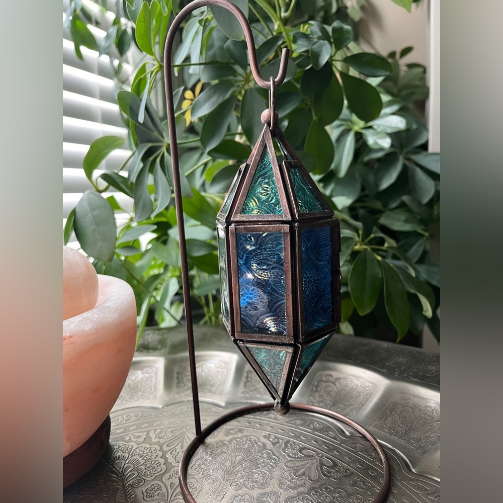 Lantern with stand and fairy lights - Picture 2 of 7